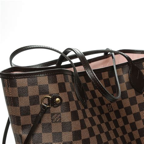 Louis Vuitton Damier Ebene Neo Neverfull MM Rose Ballerine.